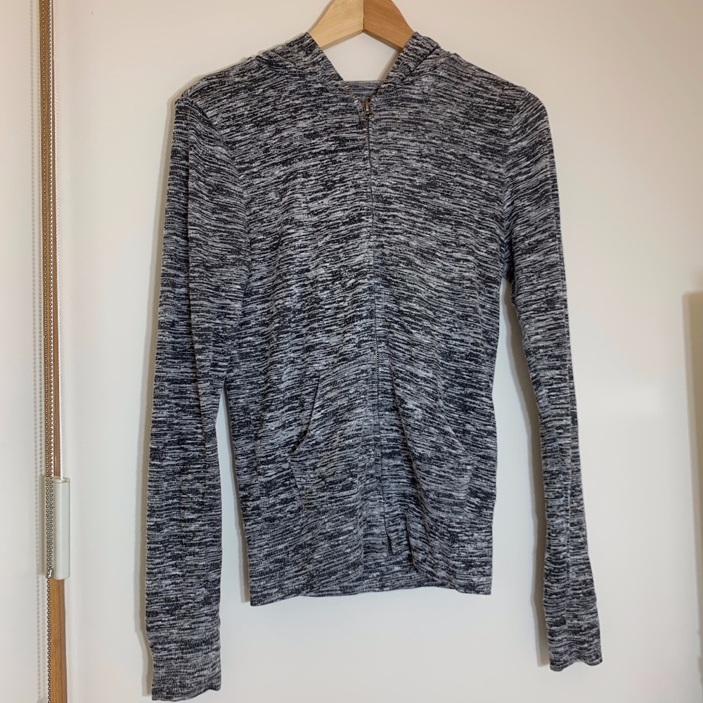 Aeropostale heather gray light zip up hoodie
